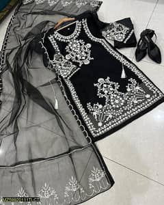 3 Pcs Woman Stitched Organza Embroidered Suit