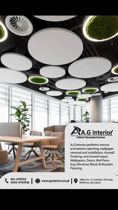 ceiling , paint &drywall partition