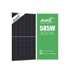 Jinko bifacial solar panels 585 N type 0