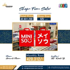 Miniso Brand Shop for Sale with 4.2 Lac Monthly Rental Income!