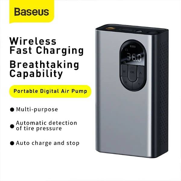 Baseus Energy Source Inflator Pump Electric Digital Display Air Pump 1