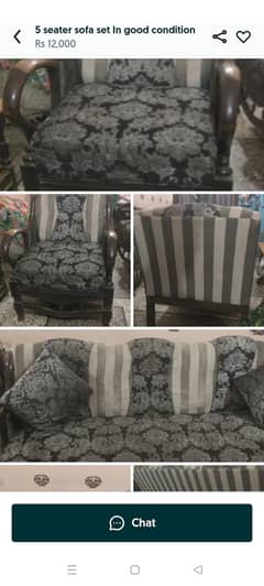 Good condition wodden sofa set . . come and avail ,hurry up!