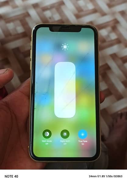 I phone 11 sim all work 9 month say face id trotone on water pack 4