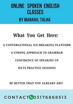 Spoken English Language | IELTS | PTE | Online Classes