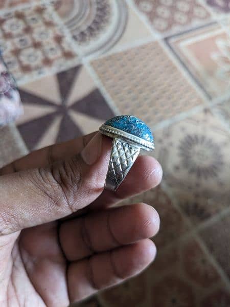 Original Nishapuri Feroza in Pure Chandi Ring 2