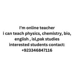I'M AN ONLINE TUTOR LOOKING FOR JOB