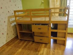 bunk bed/wooden bunk bed/solid yellow pine wood bunk bed