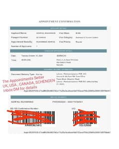 1} Embassy appointment booking process and requirement