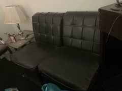 black sofa set leather 0