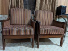 Sheesham wood sofa set.