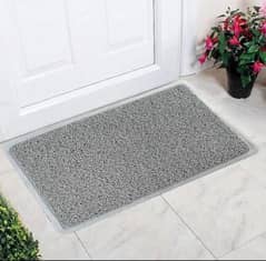 Grey color plain door mats