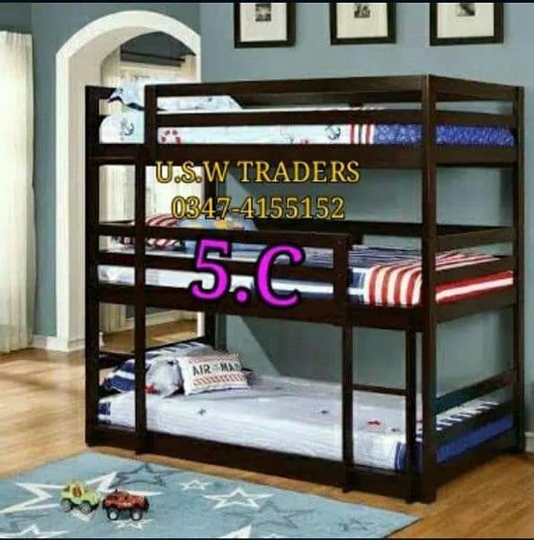 Bunker beds master bed, single bed, Bunk beds,kids beds 9