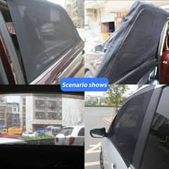 4Pcs Car Window Sun Shade Universal Vehicle Sun Protection Window Mesh