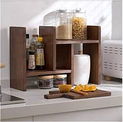 Kitchenware Shelf - Wooden Spice Storage rack - 03271380620 0