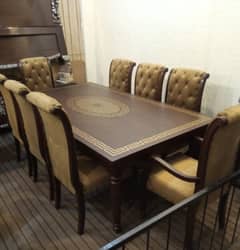 wooden dining table/dining for sale/6 seater/dining table in lahore 0