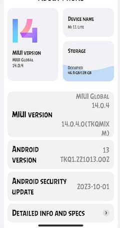 Xiaomi Mi 11 lite mobile 6+2GB Ram 128GB Rom