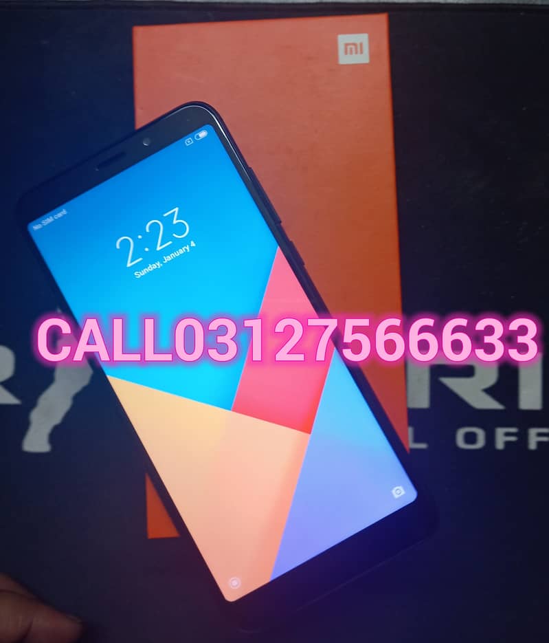 REDMI 5 PLUS 4GB RAM 64GB ROM WITH BOX CALL-03127566633 0