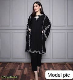 2 pc s women's stitched linen embroidred suit.