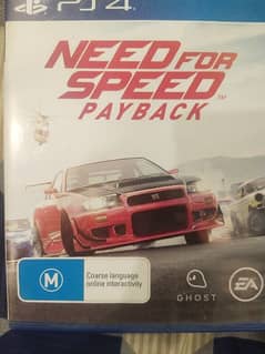 NEED FOR SPEED PAYBACK PS4 (no scratches)