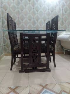 Dining table with six chair