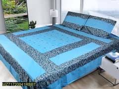 3pcs Double bed Sheet cotton (Free cash on delivery)
