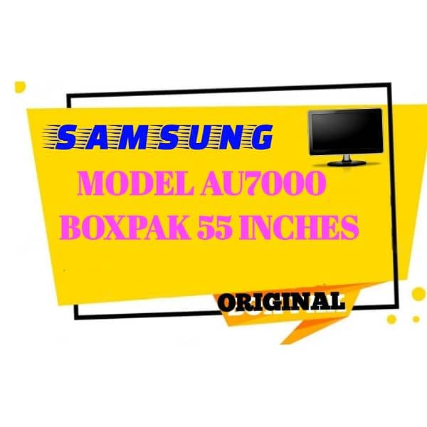 SAMSUNG  AU7000 UHD 4K CRYSTAL TV BOXPAK ORIGINAL 2