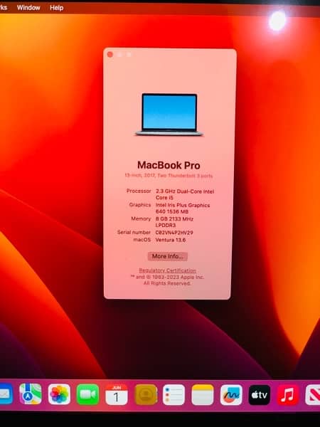 MACKBOOK PRO 2017 256GB EVERYTHING ORIGINAL contact WhatAp 03274117805 7