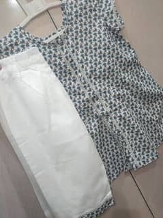 2 Pcs Stitched Baby Dress