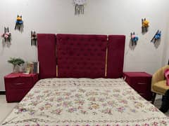 Wooden Bed set with Dressing Table and Mattress