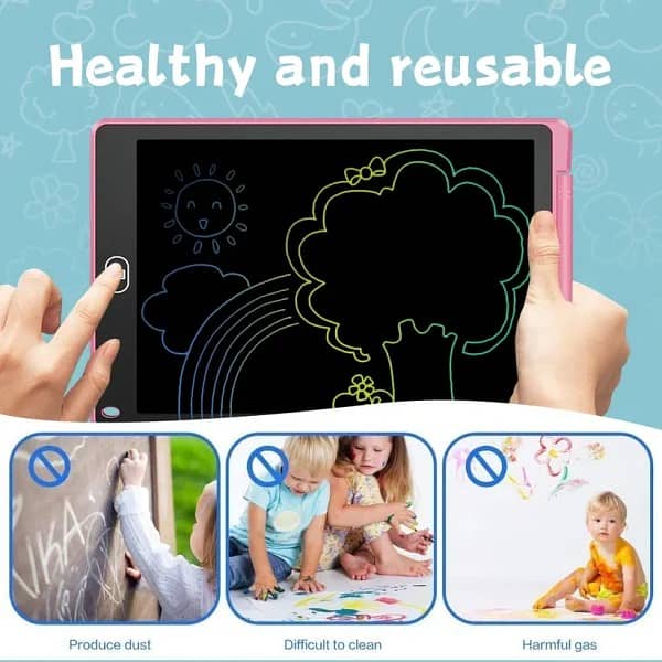 8.5, 12,10  Inches  Lcd Writing Tablet For Kids Play, Education And 4