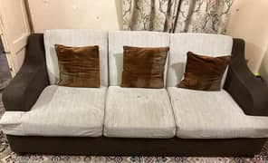 five seater sofa set on pure sheesham along with Center table