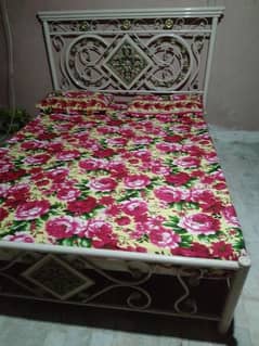 iron bed with mattress