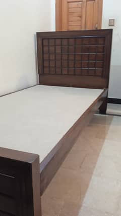 Bed / 2 Single bed with 2 mattress / wooden bed / Furniture