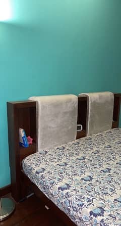 king size bed with two side tables