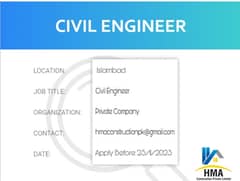 Civil Engineer Required in DHA Islamabad