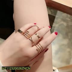 Gold plated alloy ring set