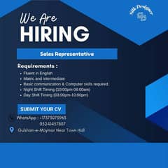 Need sales representative for our IT services