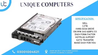 DELL 1.2TB HARD DISK DRIVE 10K RPM SAS 6GBPS 2.5 INCH FORM FACTOR HOT