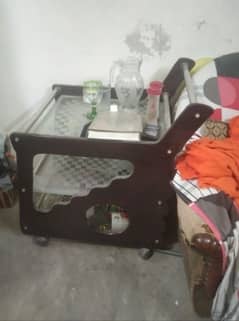 Only 5 Month Use . Bilkul Ok . 10/10 Condition. Tea Trolley.