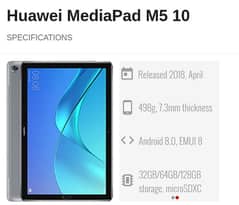 Huawei Mediapad m5 tablet