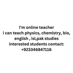 I'M ONLINE TEACHER STUDENTS CONTACT ME