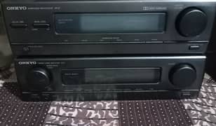 ONKYO FM/AM TUNER AMPLIFIER R-07, ONKYO SURROUND PROCESSOR SR-07.