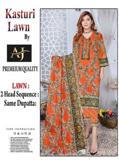 Unstiched 3 piece suit (taveera lawn)