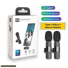 K9 wireless rechargeable microphone for vloging