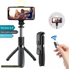 Selfie stick with Led light Mini tripod stand