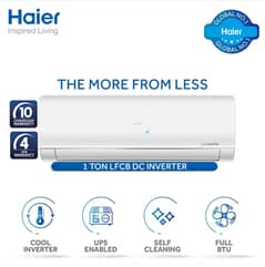 Haier 1 Ton DC Inverter UPS Enabled White Color 10 Year Warrenty
