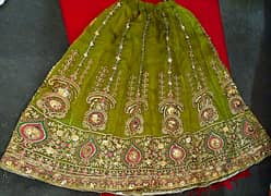 A very elegant and beautiful lehnga and choli with contrast dopatta