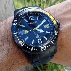 Nautica Brand New Sports Black PVD Watch