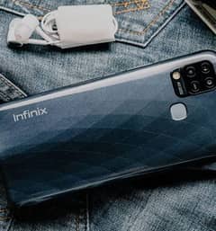 infinix hot 10s 3d black with box all acc