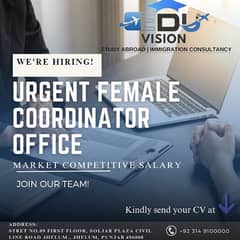 Female Required for Office Coordinator